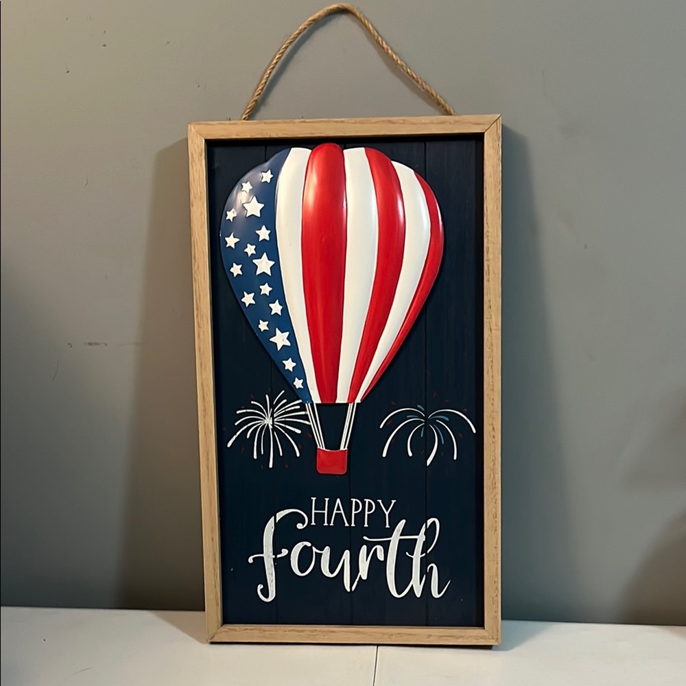 Patriotic Hot Air Balloon Wall Art